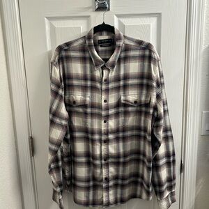 Men's LUCKY BRAND Long Sleeve Plaid Button Up Shirt - Classic Fit Size XXL